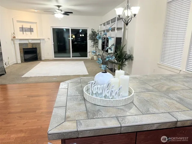 a view of a hallway with entryway