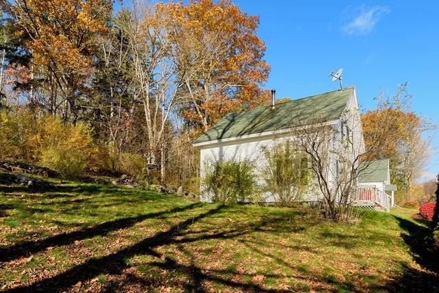 a view of yard with large tree
