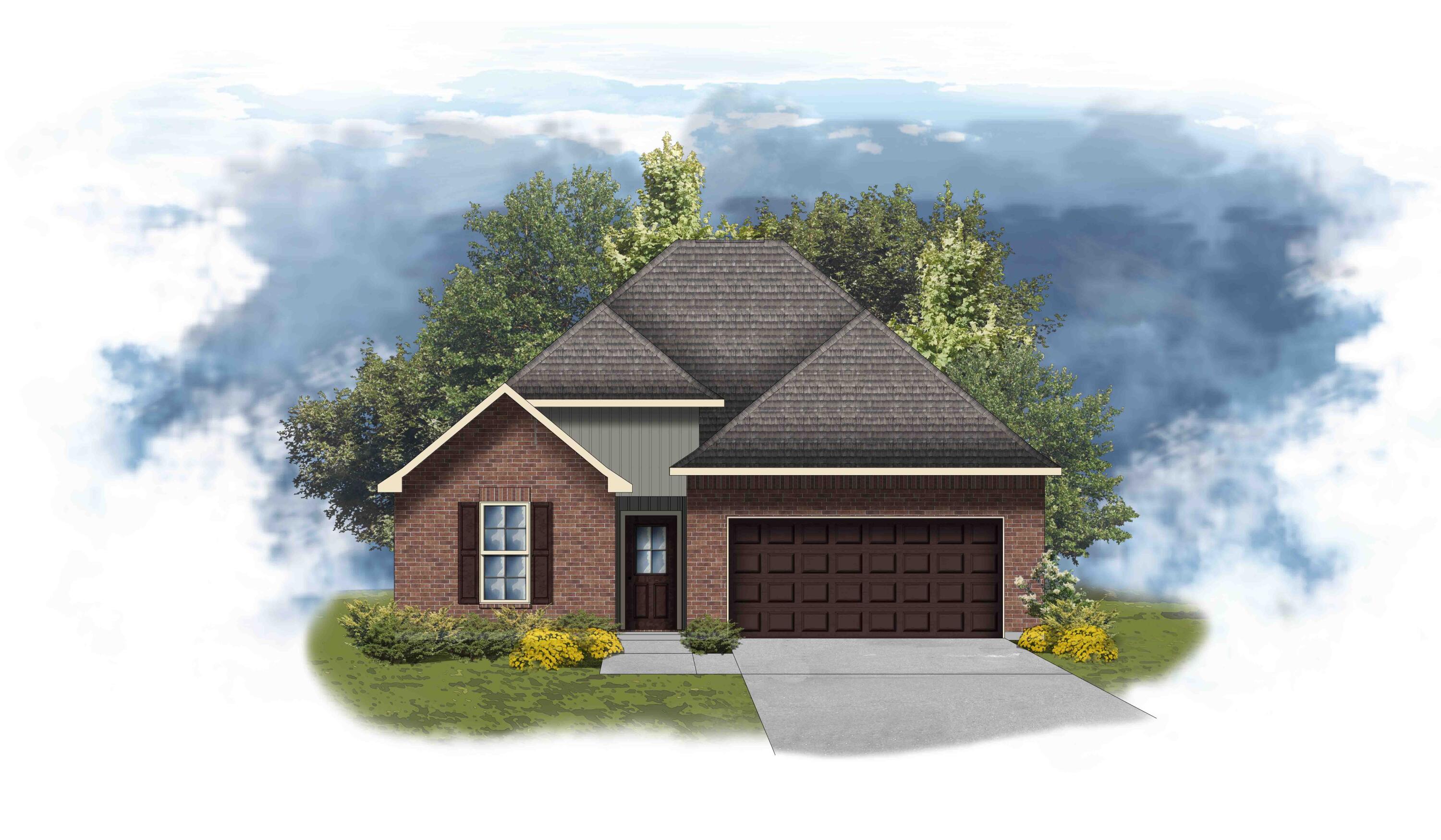 2717 Louis Circle Crestview, FL 32536 - Photo 2 of 3 a front view of a house with a yard and garage