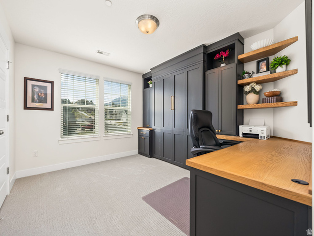 117 Ridge View Drive Elk Ridge, UT 84651 - Photo 24 of 42 Office featuring light carpet and baseboards