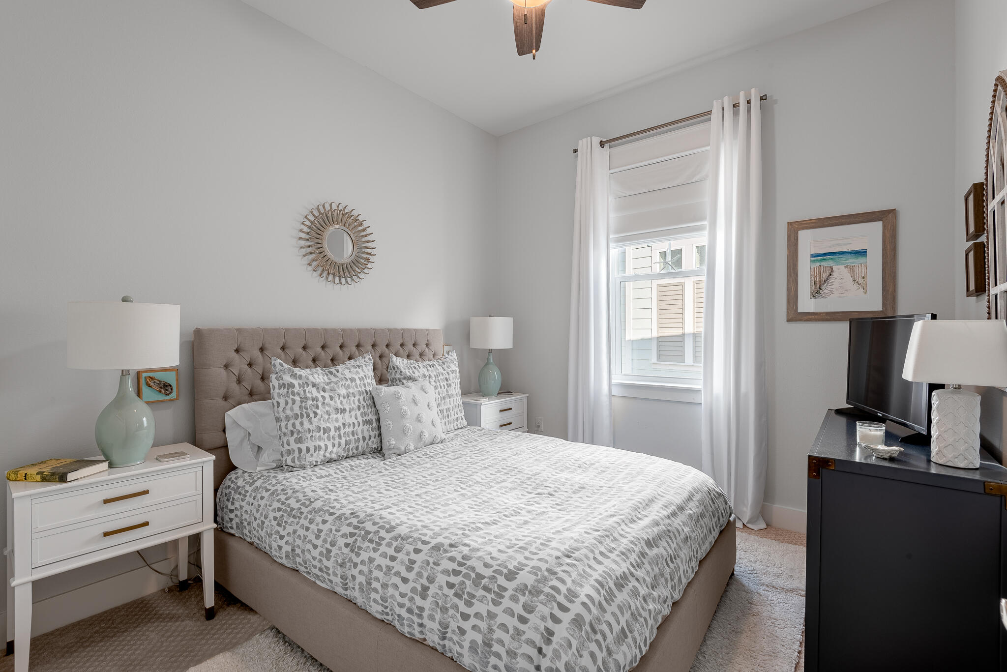 Undisclosed Address Inlet Beach, FL 32461 - Photo 14 of 25 a bedroom with a bed and wooden floor