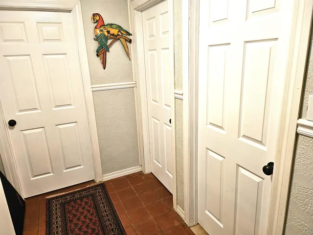 a outdoor space with potted plants