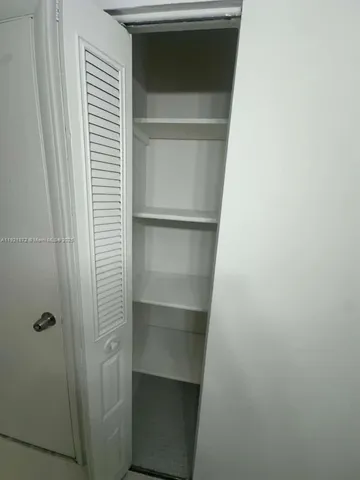 a close view of a closet