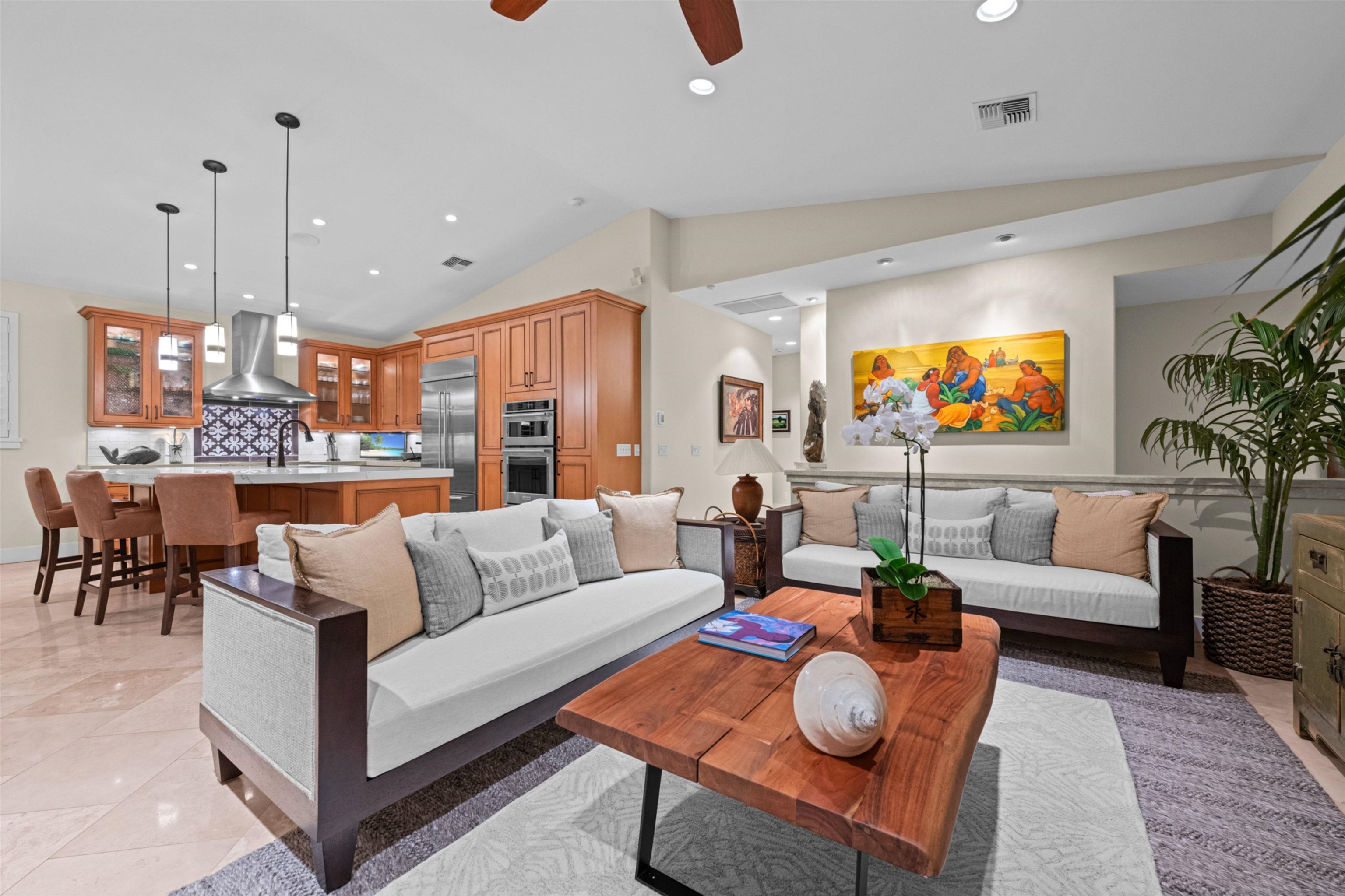 17 Kahana Ridge Place Lahaina, HI 96761 - Photo 14 of 50 a living room with furniture kitchen view and a large window