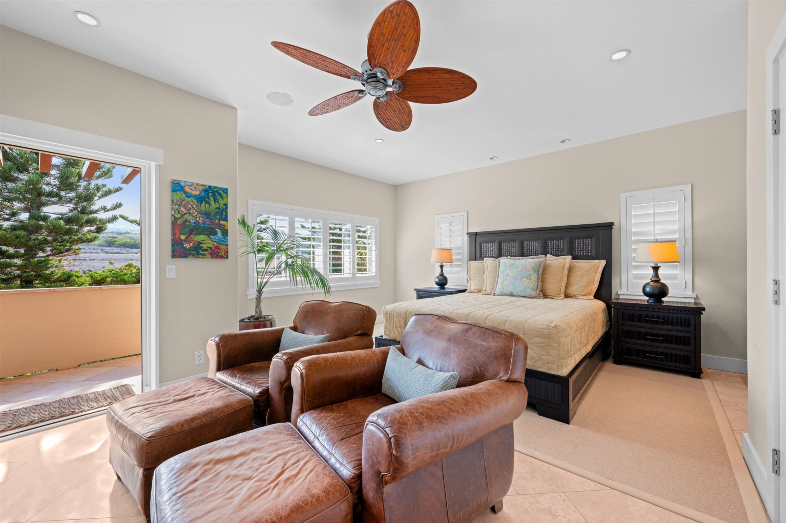 17 Kahana Ridge Place Lahaina, HI 96761 - Photo 21 of 50 a bedroom with furniture and a large window