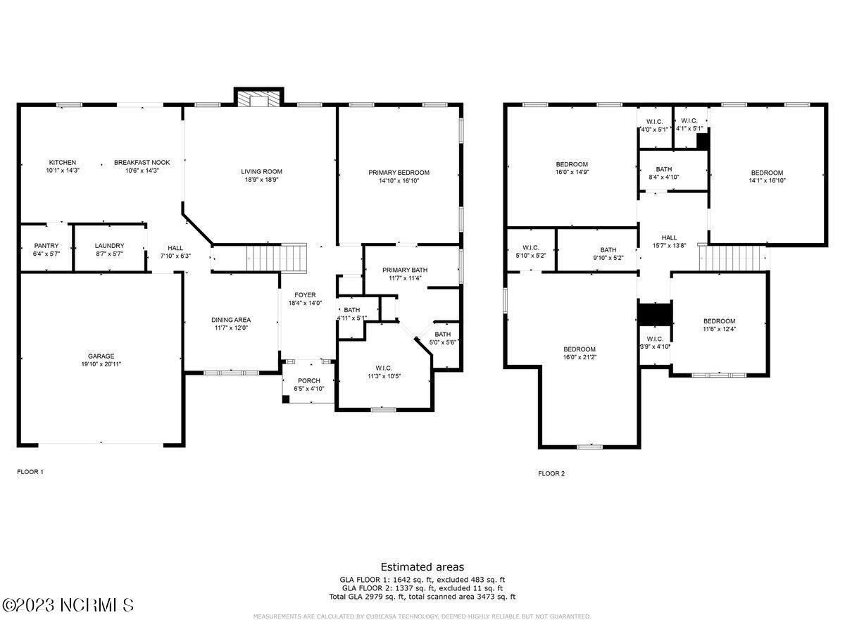 407 Pointe Drive La Grange, NC 28551 - Photo 41 of 41 all_floors_dimensions_407_pointe_dr_la_g