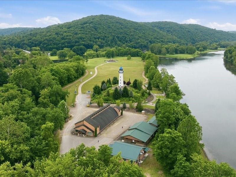 5 Lighthouse Is Road Tionesta, PA 16353 - Photo 14 of 49 an aerial view of a house with pool and a yard