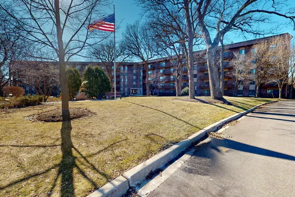 a view of a snow on the side of the road