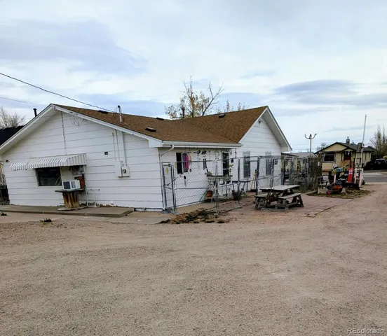a view of a house with a patio