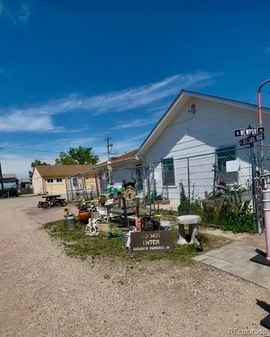a view of a house with a patio