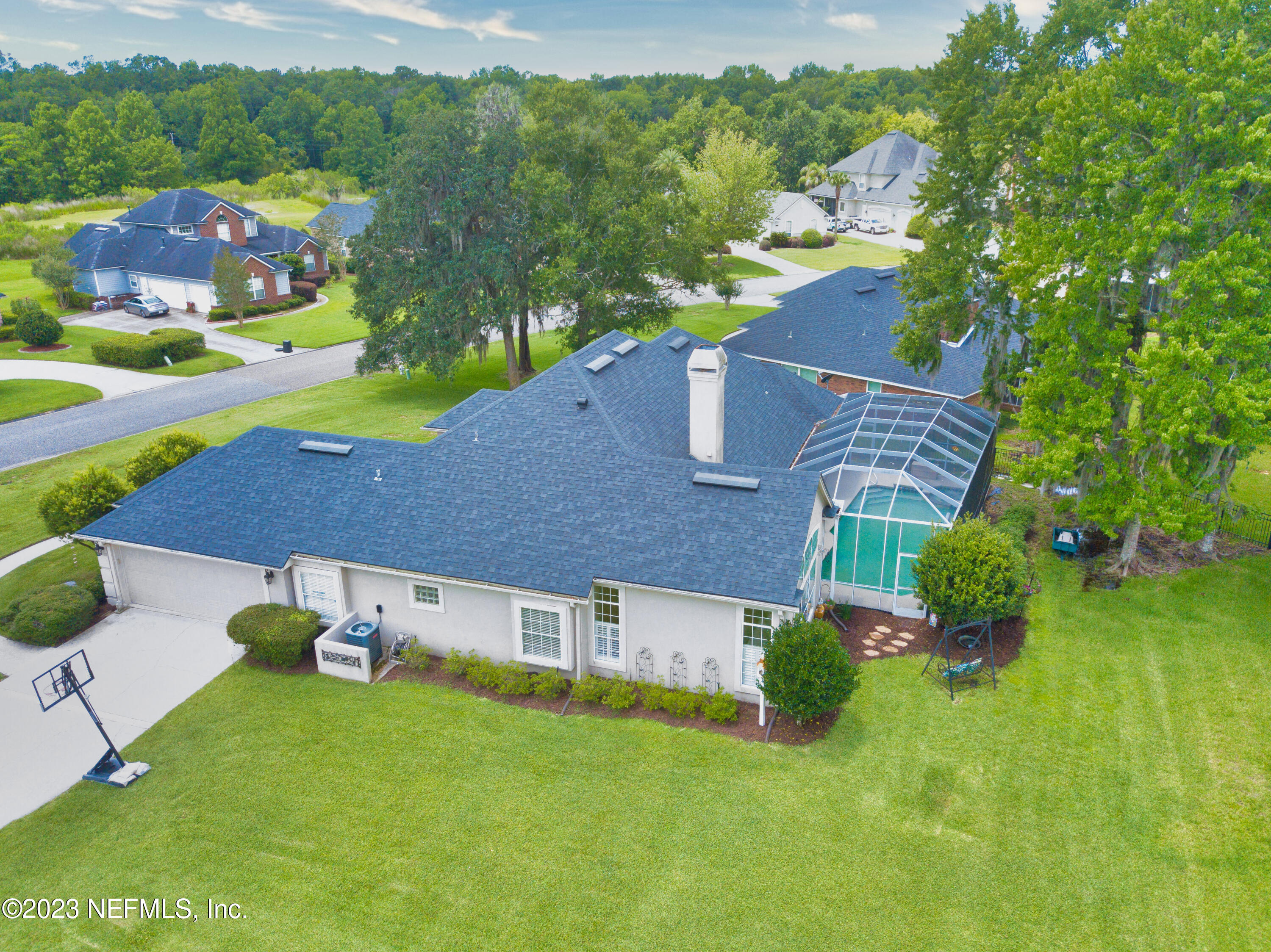 729 Cherry Grove Road Orange Park, FL 32073 - Photo 38 of 47 an aerial view of a house with garden space and street view