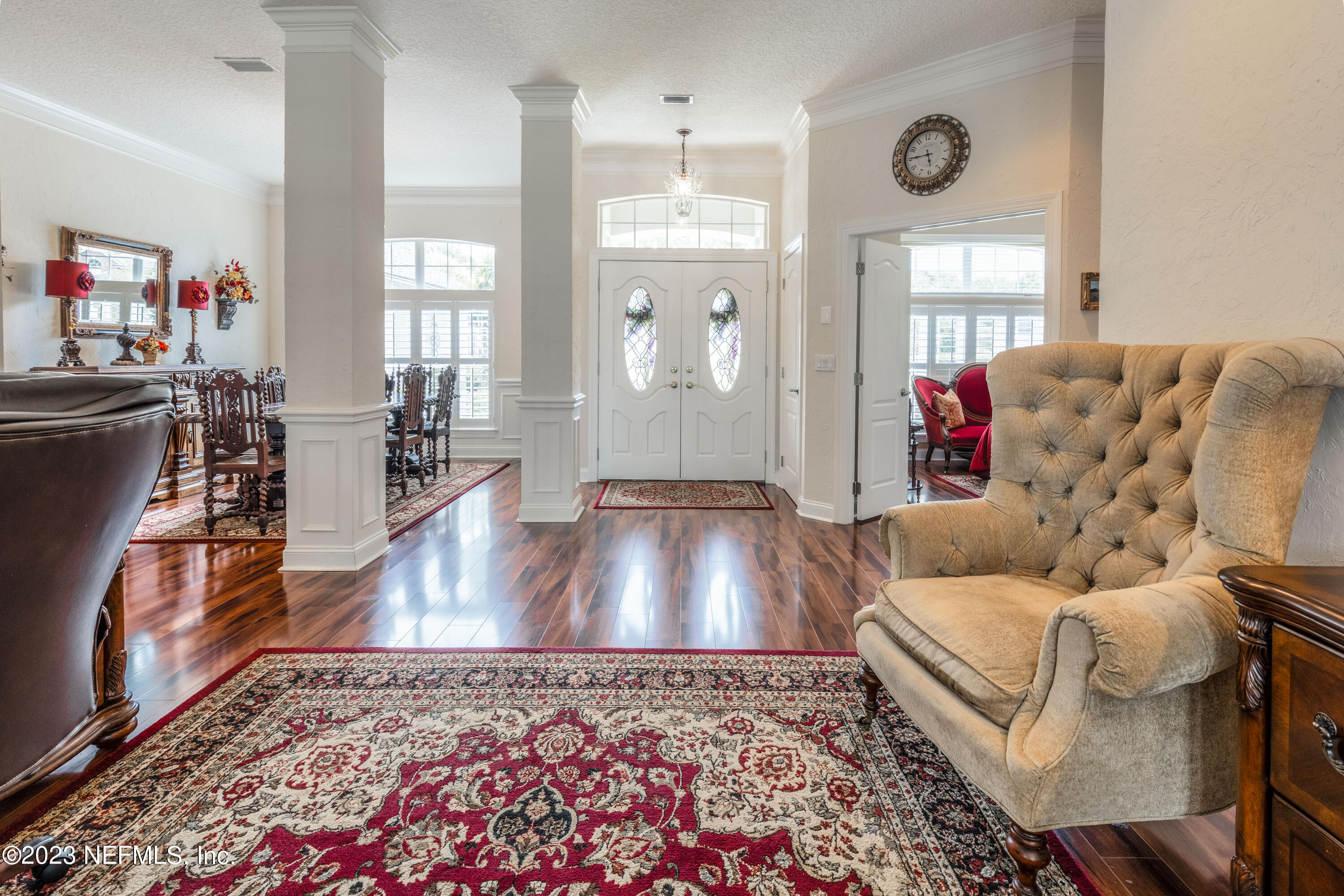 729 Cherry Grove Road Orange Park, FL 32073 - Photo 8 of 47 a living room with furniture and a fireplace