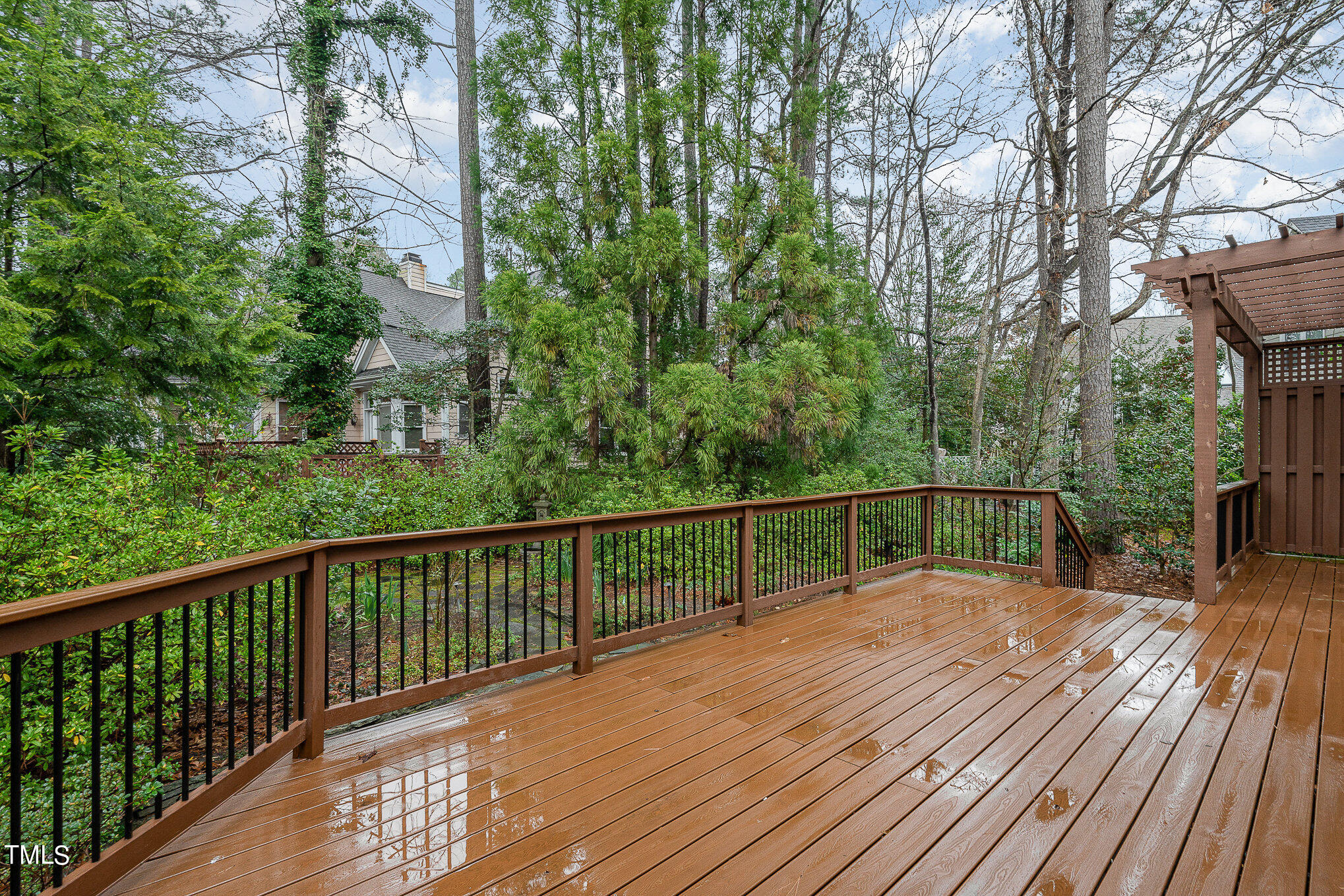 305 Fairwinds Drive Cary, NC 27518 - Photo 19 of 27 a view of balcony with wooden floor and fence