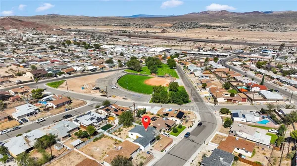 an aerial view of multiple house