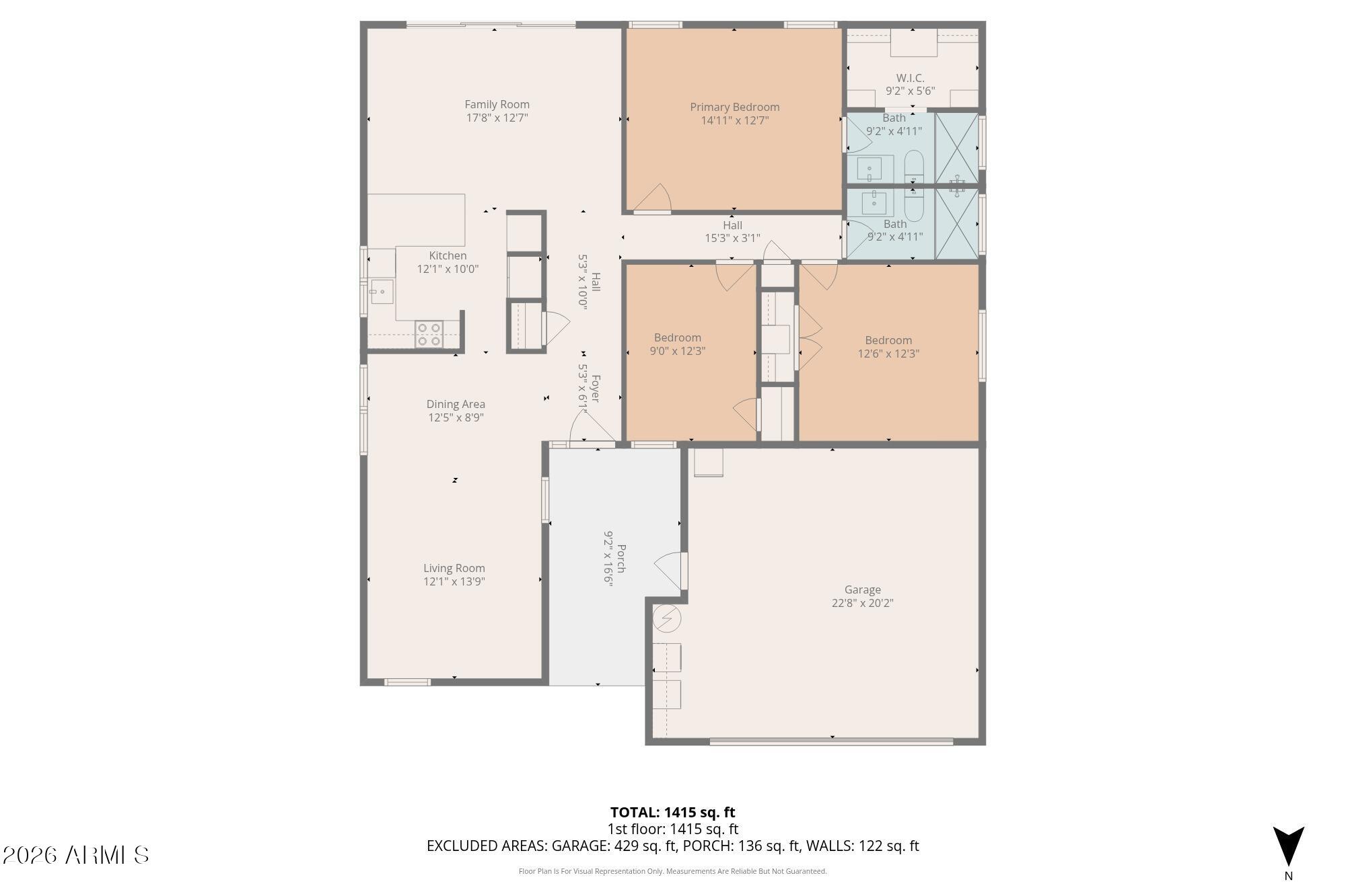 5449 East Cambridge Avenue Phoenix, AZ 85008 - Photo 34 of 34 Floor Plan