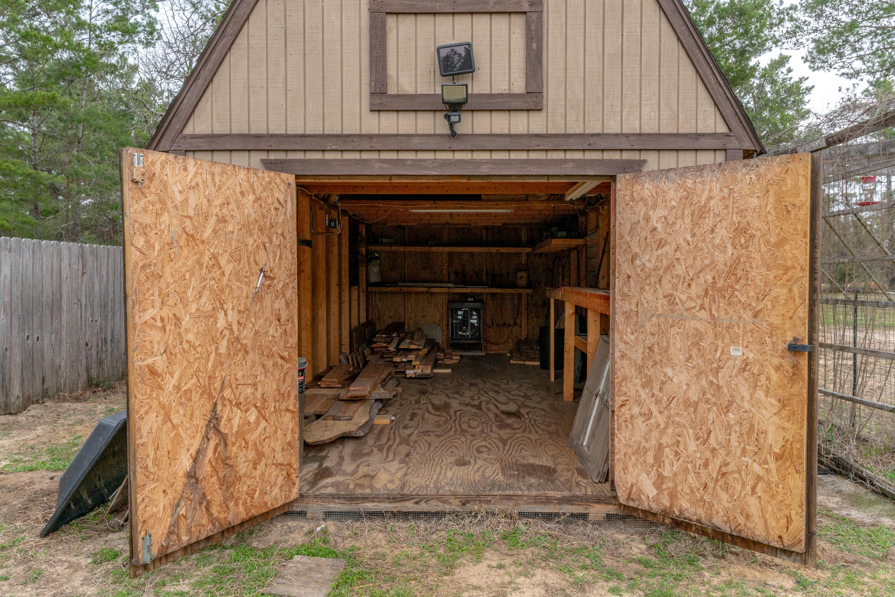 4037 Randi Road Crestview, FL 32539 - Photo 34 of 44 Inside the Wood Workshop