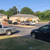 a car parked in front of a house