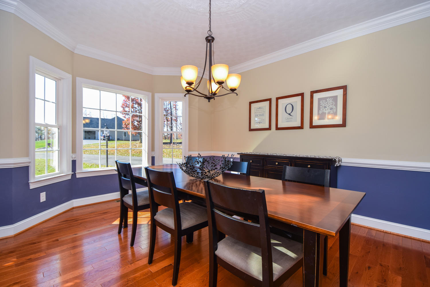 45 Turtle Rock Ridge Blue Ridge, VA 24064 - Photo 15 of 55 a view of a dining room with furniture wooden floor and chandelier