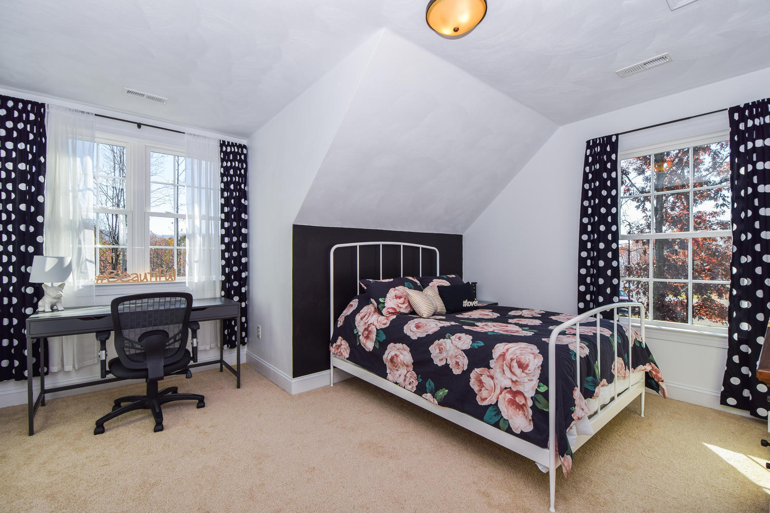 45 Turtle Rock Ridge Blue Ridge, VA 24064 - Photo 32 of 55 a bedroom with a bed chair and a large window