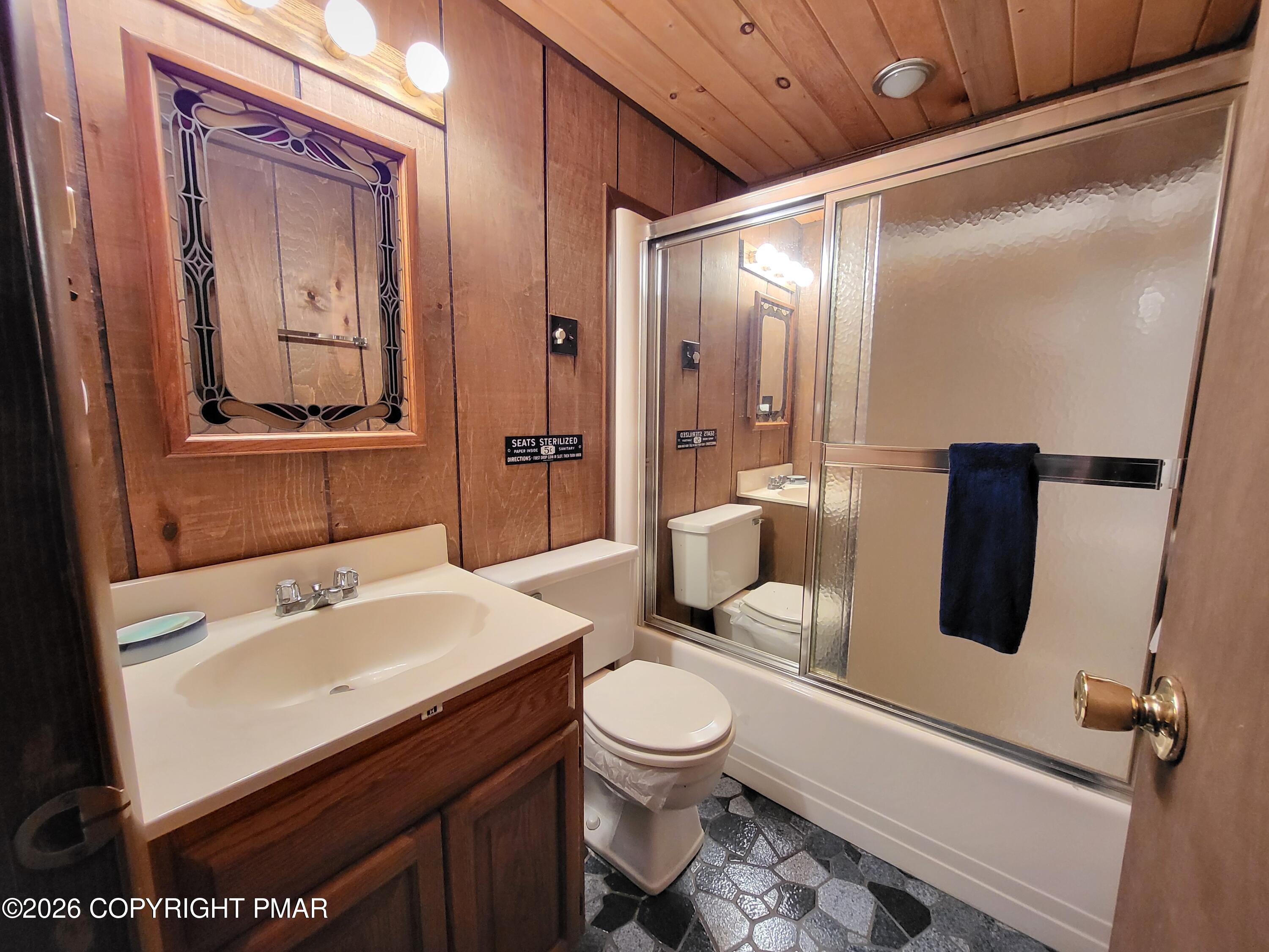 2014 Scarborough Way Bushkill, PA 18324 - Photo 43 of 82 a bathroom with a sink a toilet and shower