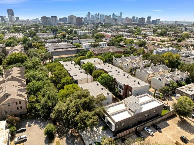 an aerial view of a city