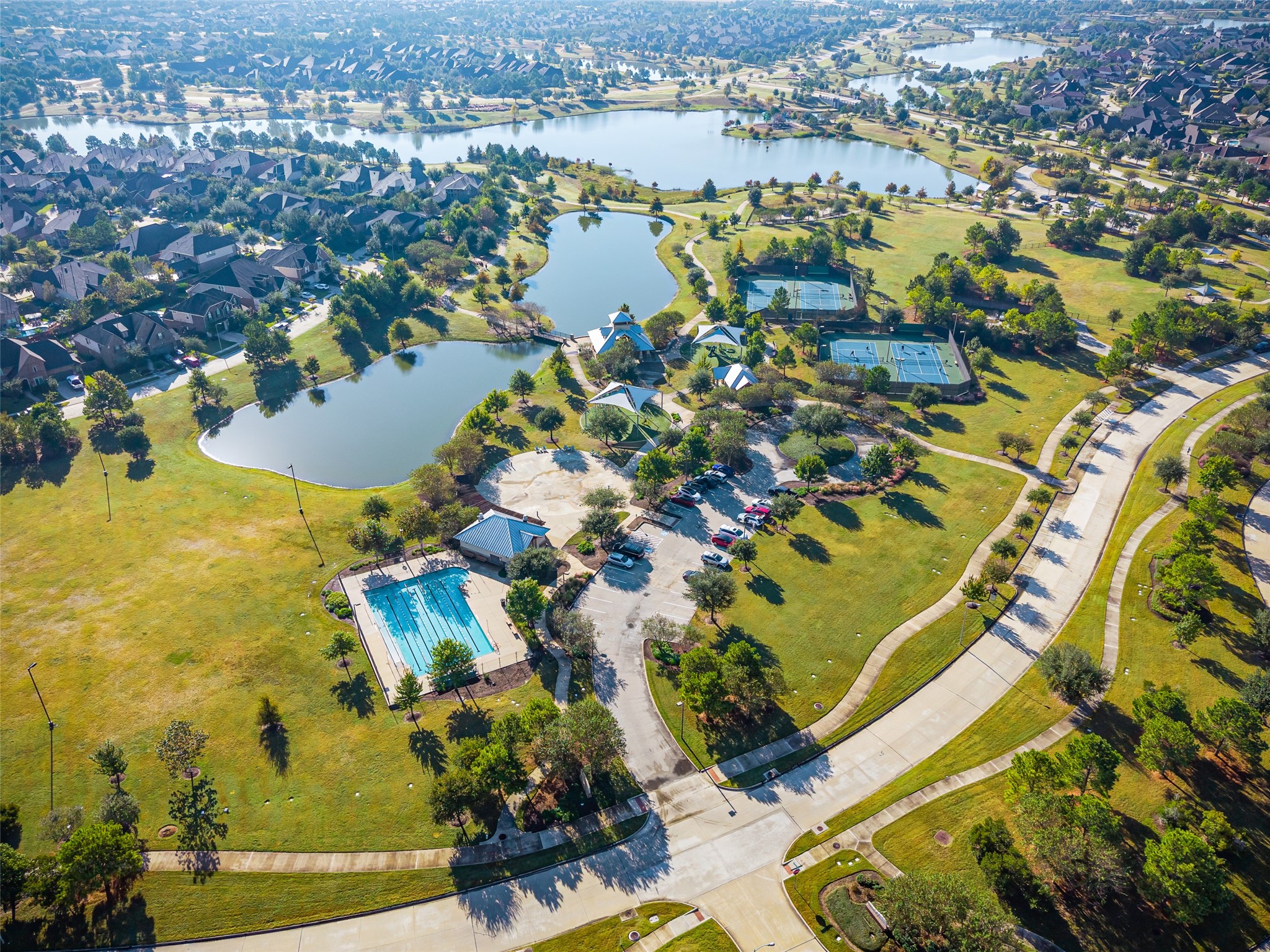 12322 West Elizabeth Shore Loop Cypress, TX 77433 - Photo 25 of 28 an aerial view of residential houses with outdoor space