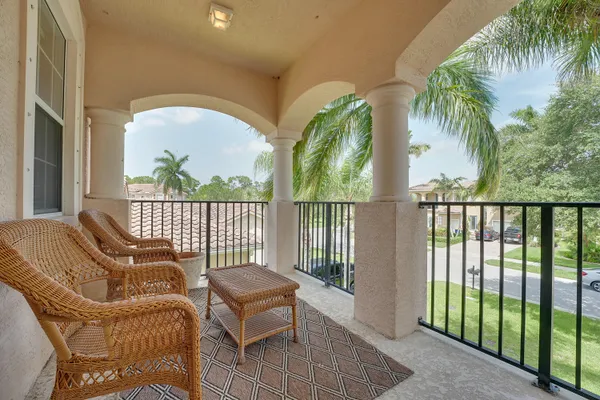 a view of outdoor space with chairs