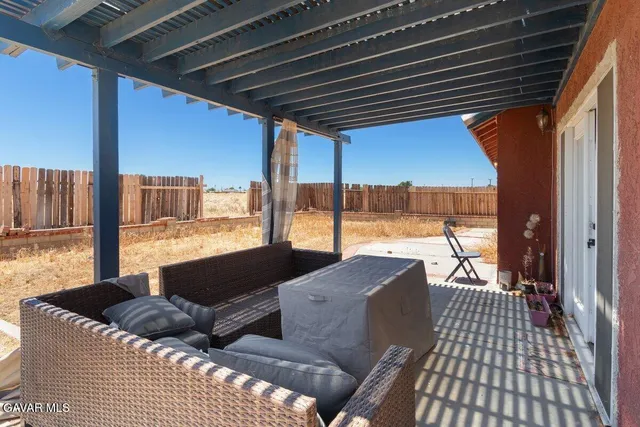 a outdoor space with furniture