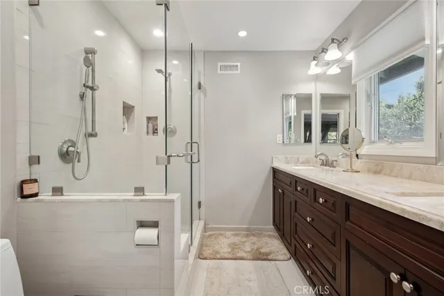 a view of a lake with houses