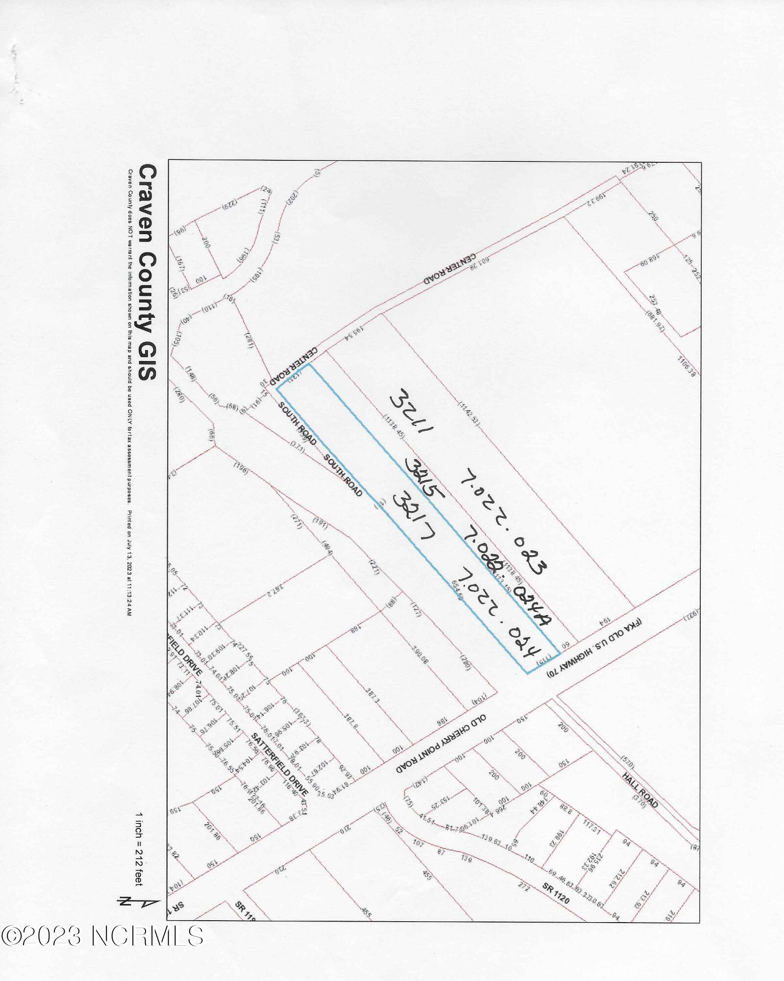 3215 Old Cherry Point Road New Bern, NC 28560 - Photo 3 of 4 GIS Map of 3211, 3215 and 3217 Old Cherr