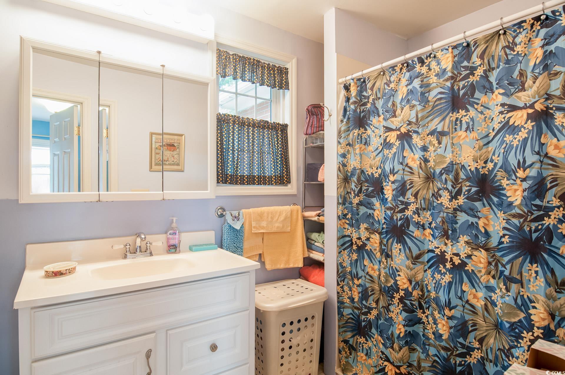 310 St James Street Georgetown, SC 29440 - Photo 16 of 25 Bathroom with vanity and a shower with curtain