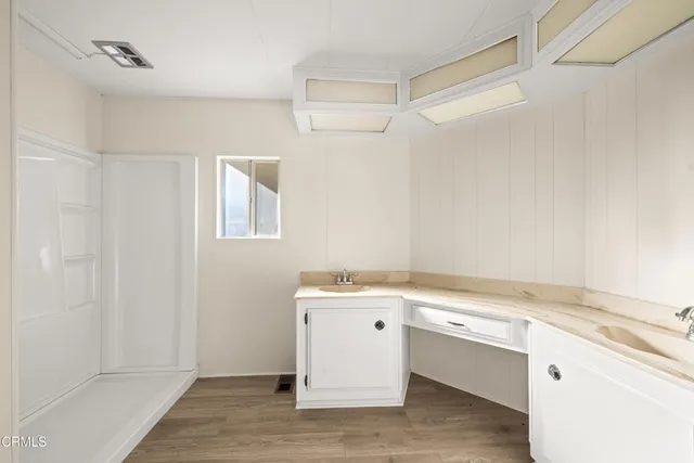 a room with storage and utility