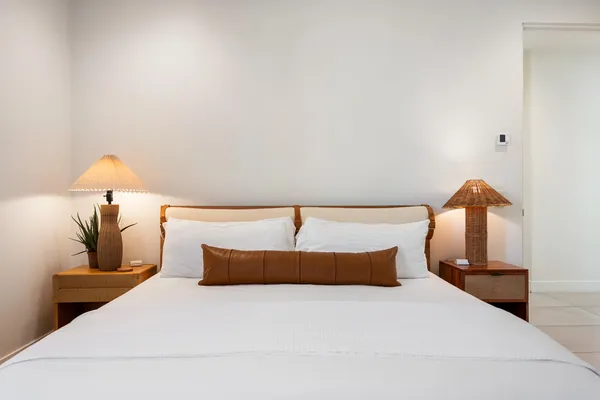 a view of a patio with swimming pool