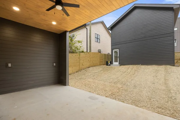 a house view with a outdoor space