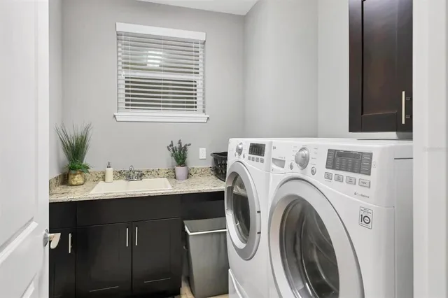 a view of balcony with furniture