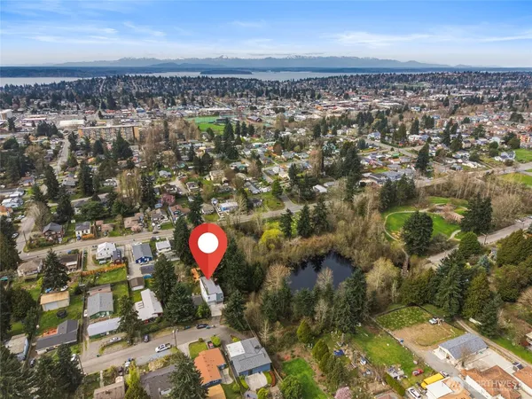an aerial view of multiple house