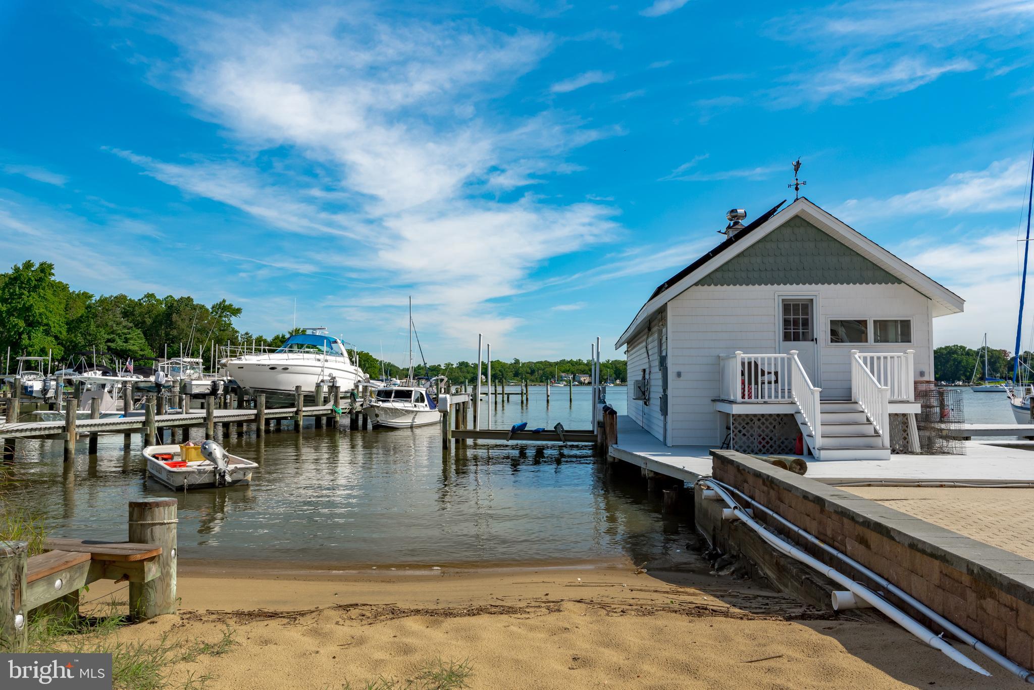 3731 Thomas Point Road Annapolis, MD 21403 - Photo 55 of 90 Sandy beach and boat house on Fishing Creek