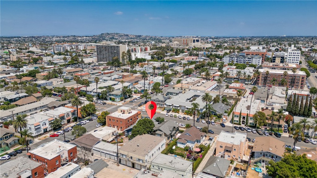 843 Cedar Avenue Long Beach, CA 90813 - Photo 41 of 42 an aerial view of a city with lots of residential buildings