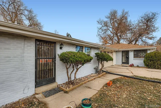 a view of a house with a patio