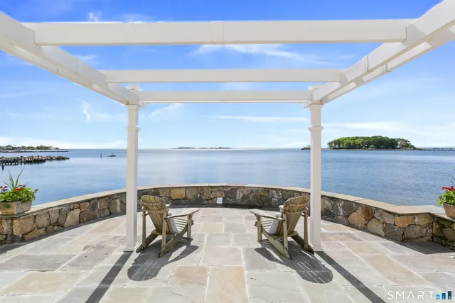 a view of a terrace with seating space