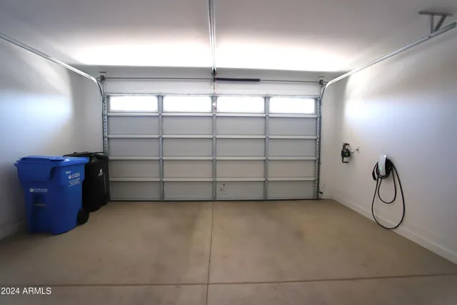 a view of a garage