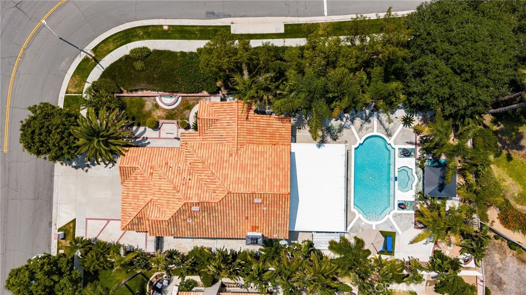 950 Chantel Drive Corona, CA 92879 - Photo 27 of 27 an aerial view of a house with a garden