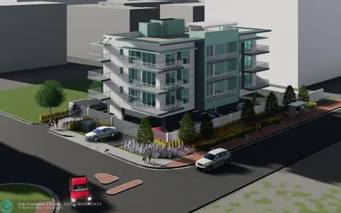 a front view of a building with street