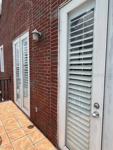 a view of a brick wall