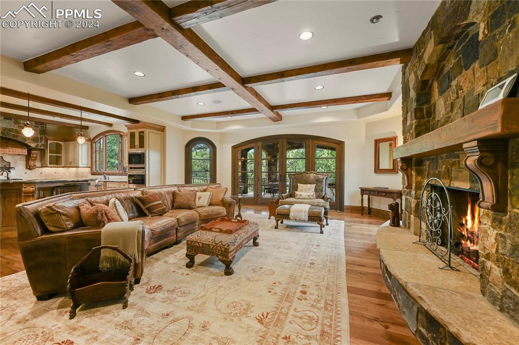 22 Crossland Road Colorado Springs, CO 80906 - Photo 11 of 49 a living room with furniture and a fireplace