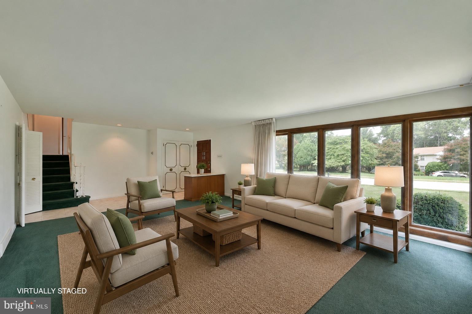1133 Ballytore Road Huntingdon Valley, PA 19006 - Photo 15 of 38 Bright Living Room | Virtually Staged