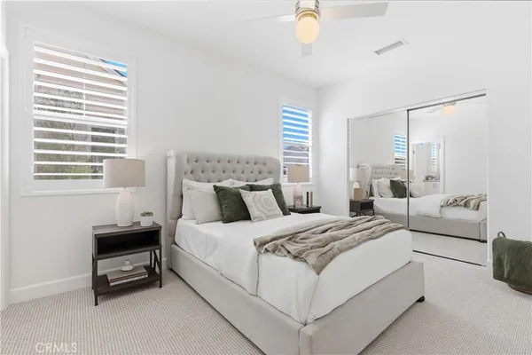 a dining room with furniture and a table