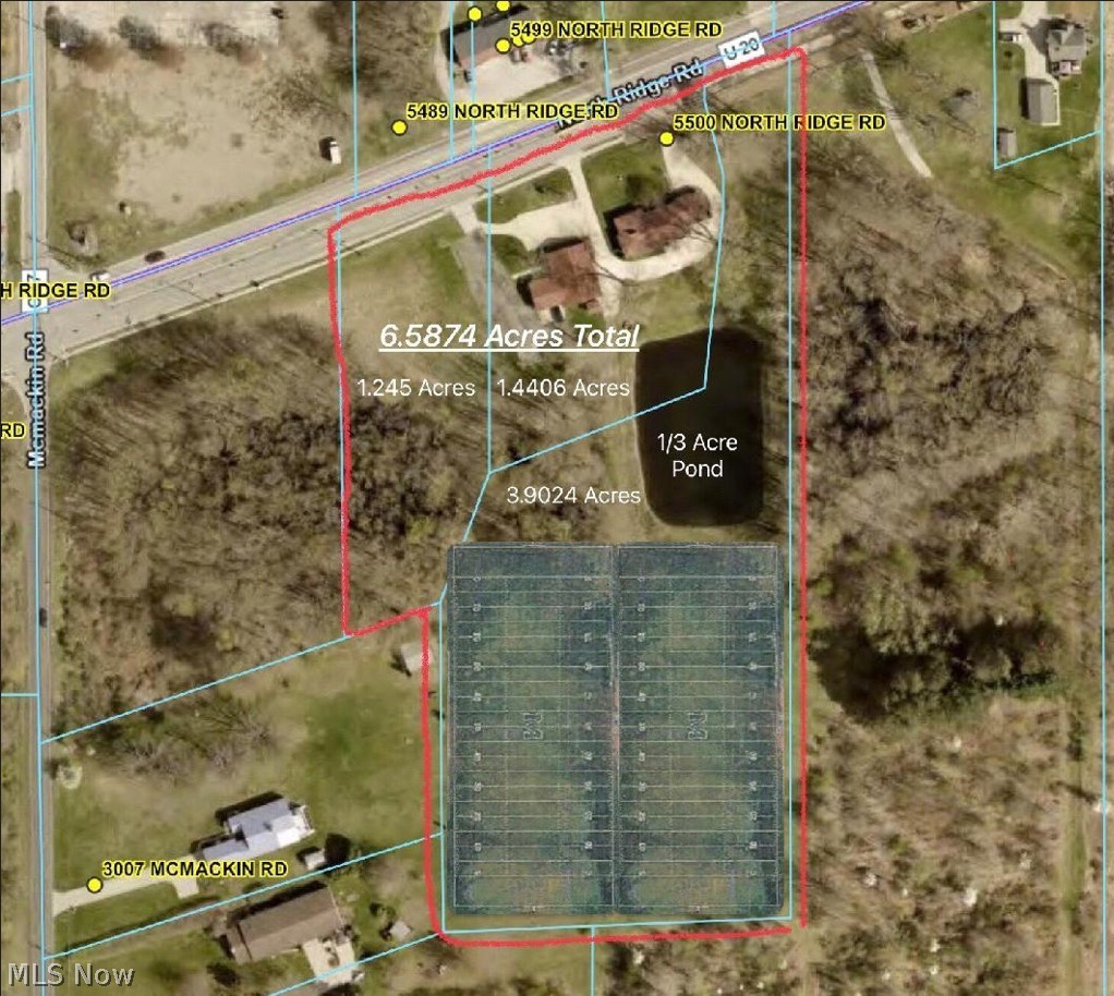 5500 North Ridge Road Madison, OH 44057 - Photo 5 of 49 Aerial view of property's location featuring property parcel outlined