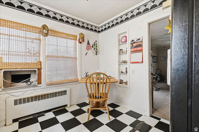 348 East 200 North Logan, UT 84321 - Photo 22 of 41 Black and white checkerboard flooring providing a distinct aesthetic