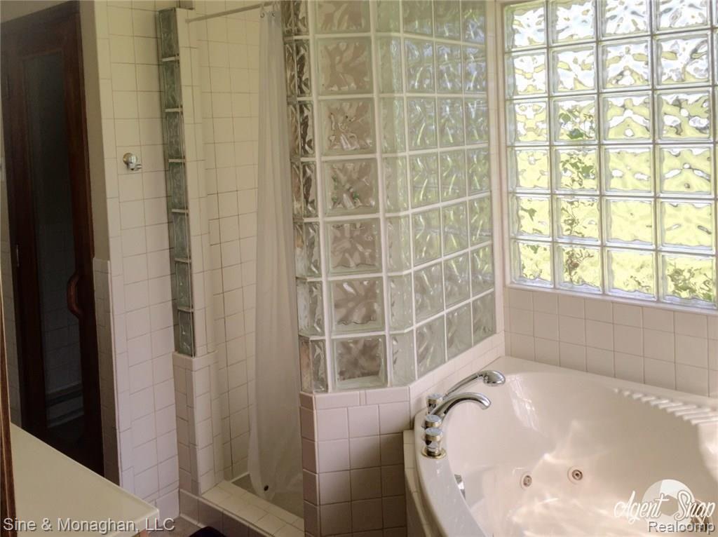 10479 Carroll Road Columbus, MI 48063 - Photo 25 of 52 Master Bath with glass block shower & Whirlpool tub